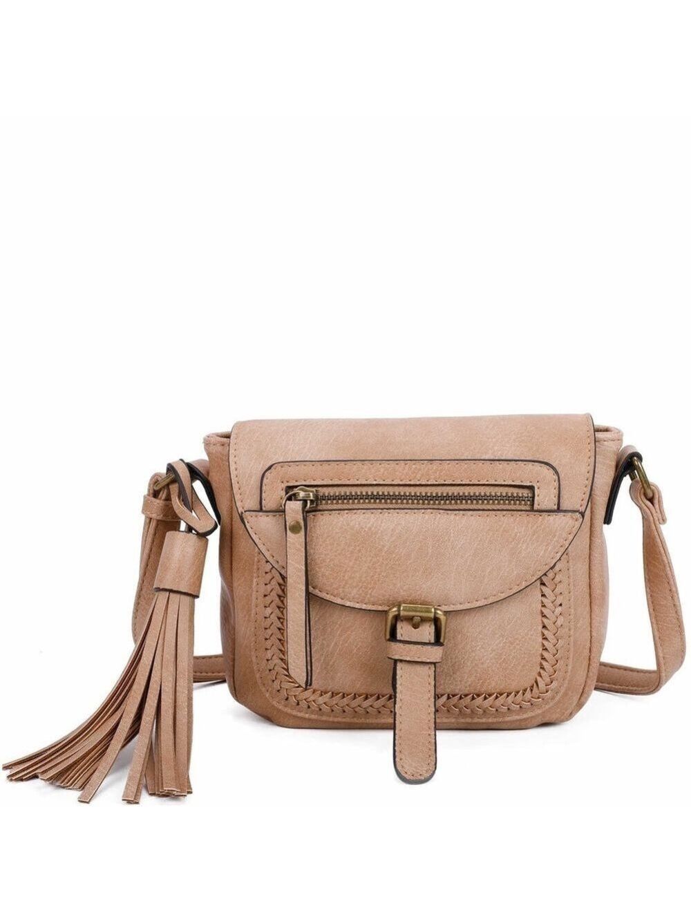 Ampere Creations Sand Vegan Leather Crossbody Bag Large NWT
